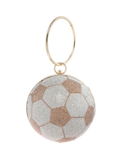 Full Rhinestone Soccer Ball Clutch 6680  YELLOW